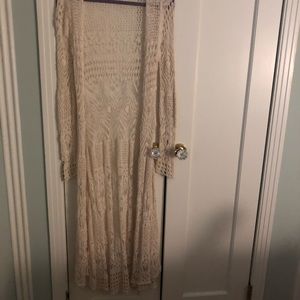 Long macrame sweater / duster
